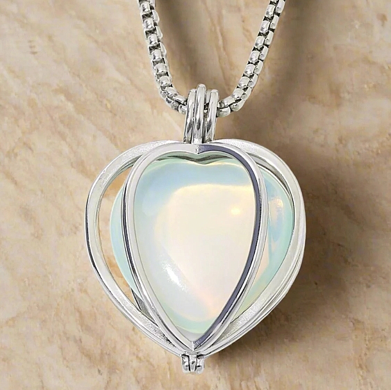 Heart Locket with Chakra Gemstones - Image 7