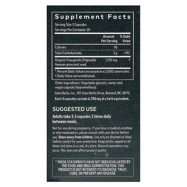Fenugreek Capsules, 60ct - Image 2