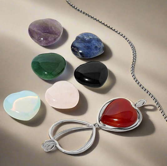 Heart Locket with Chakra Gemstones - Image 2