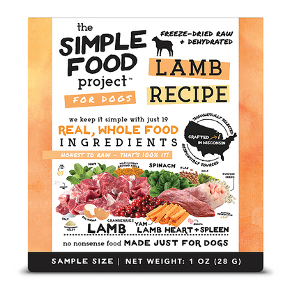 Dog - Lamb Recipe, Sample Size (1oz)