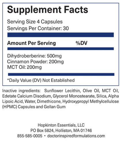 Liposomal Berberine, Cinnamon & MCT Oil, 120 caps - Image 2