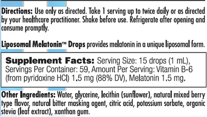 Liposomal Melatonin, 2oz - GF - Image 2