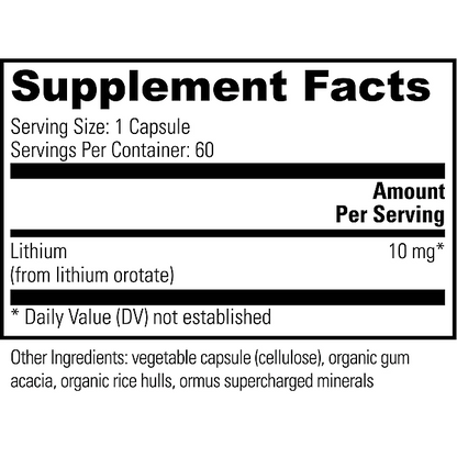 Lithium Orotate, 60 cap - Image 2