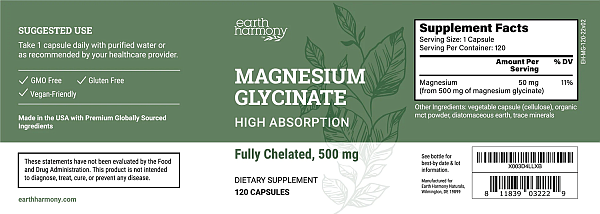 Magnesium Glycinate, 120 cap - Image 2