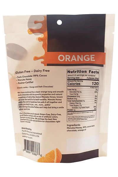 Manuka Chocolate Patties - Orange, 3.5oz - Image 2
