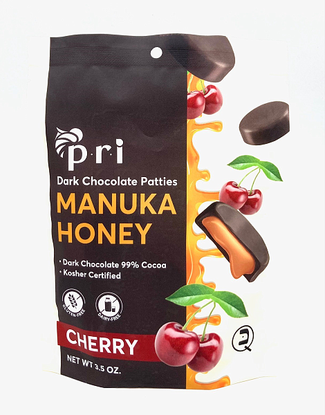 Manuka Honey Chocolate Patties - Cherry Flavor, 3.5oz