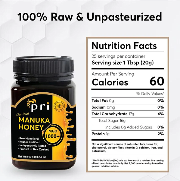 PRI Manuka Honey MGO 1000+ (1.1 lb) - Image 3