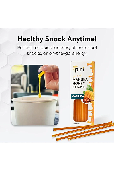 PRI Manuka Honey Sticks (10 pk) - Image 2