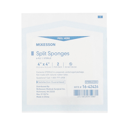 Drain Split Dressing McKesson, 4X4 - Image 3