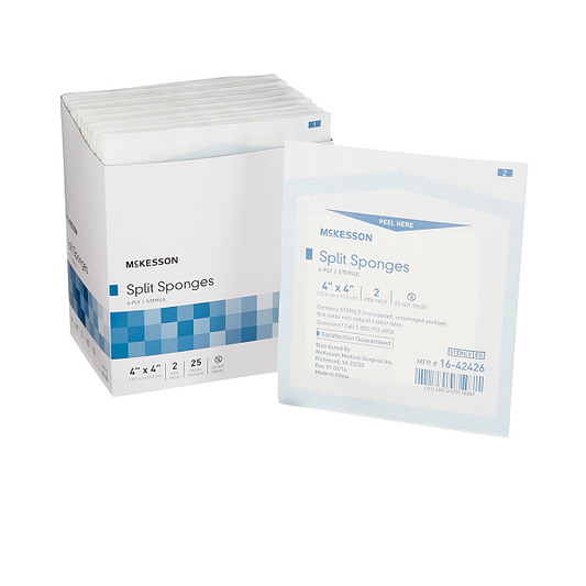 Drain Split Dressing McKesson, 4X4