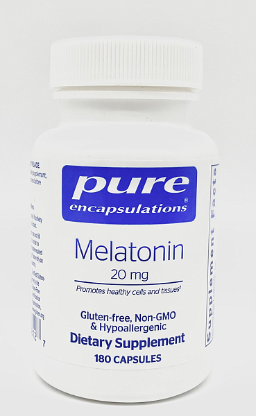 Melatonin, 20mg, 180 capsules [ EXPIRES 08-2026 ]