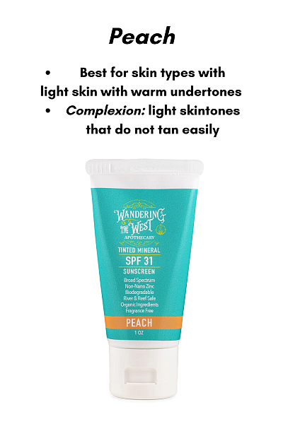 Tinted Mineral Sunscreen Peach SPF31, 1oz