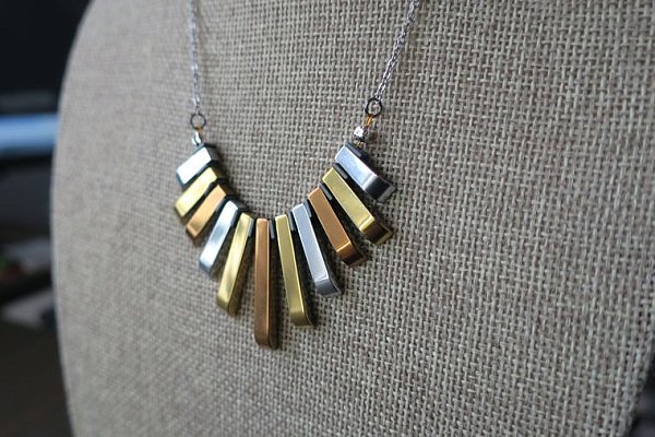 Multi-Color Hematite Gradient Necklace
