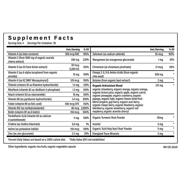 Multivitamin-Mineral, 120 cap - Image 2