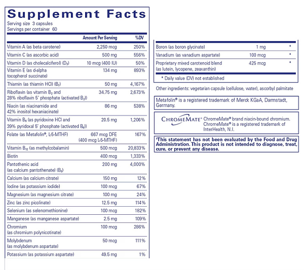 Nutrient 950 w/o Copper & Iron (180 capsules) - Image 2