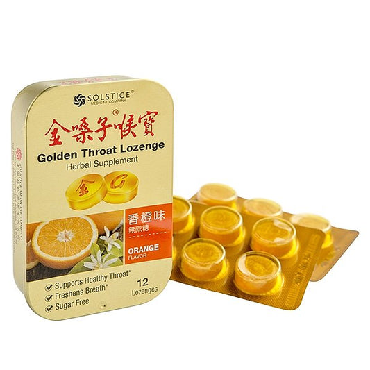 Golden Throat Lozenge, Orange Flavor