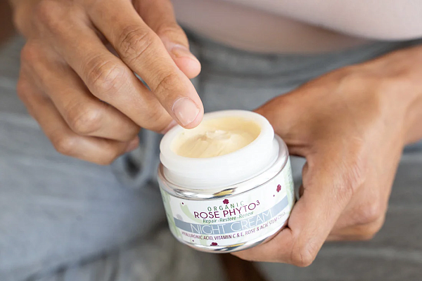 Organic Rose Phyto³ Night Cream with Hyaluronic Acid, 2oz - Image 2