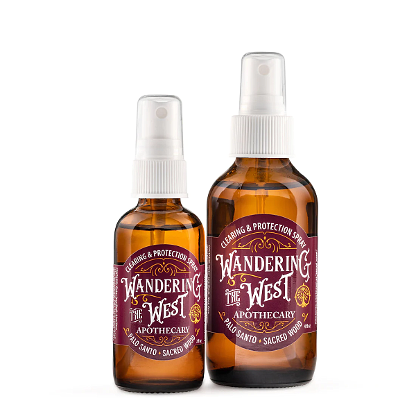 Palo Santo Room Clearing & Protection Spray, 2oz glass spray bottle - Image 2
