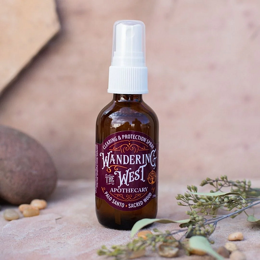 Palo Santo Room Clearing & Protection Spray, 2oz glass spray bottle