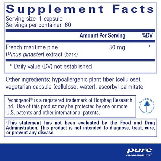 Pycnogenol, 50 mg (60 capsules) - Image 2