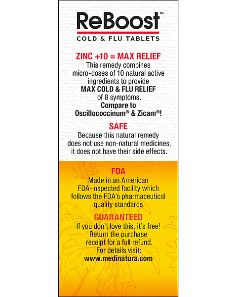 ReBoost Zinc +10 Cold & Flu Tablets - Image 2