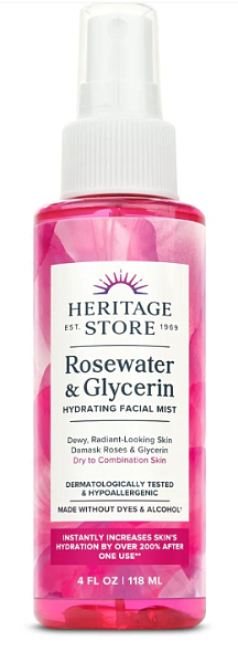 Rosewater & Glycerin Hydrating Facial Mist, 4oz