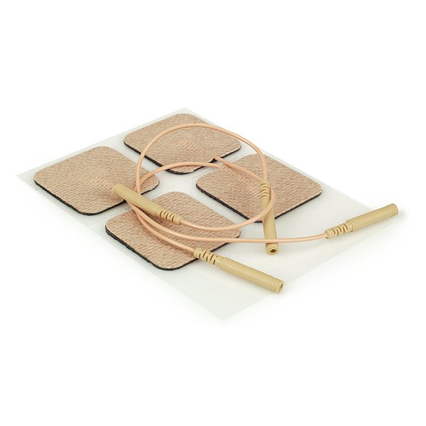 1.5" x 1.5" Self Adhesive TENS Electrodes - Tan