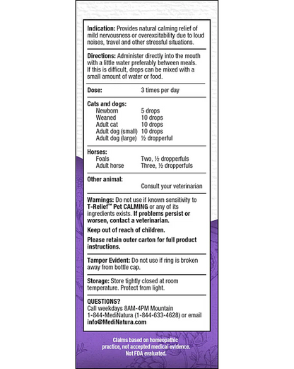 T-Relief Pet Calming Drops, 50ml - Image 2