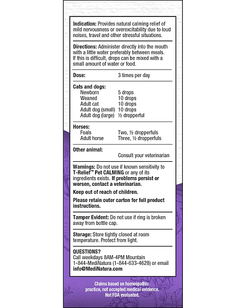 T-Relief Pet Calming Drops, 50ml - Image 2