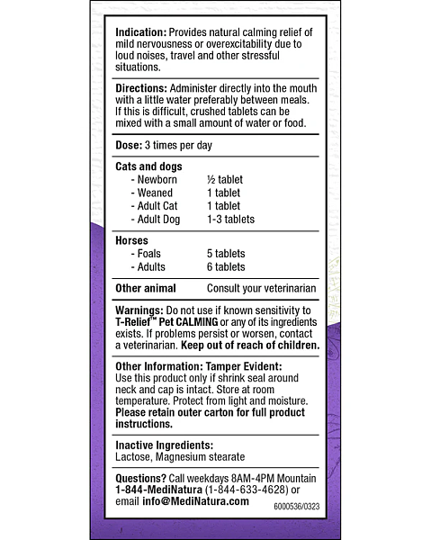 T-Relief Pet Calming Tablets, 90ct - Image 4