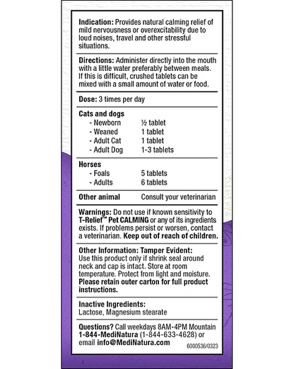 T-Relief Pet Calming Tablets, 90ct - Image 4