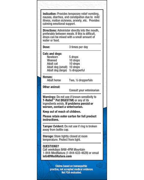 T-Relief Pet Digestive Oral Drops - Image 2