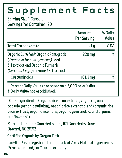 Turmeric Fenugreek Complex, 120 ct - Image 2