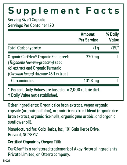 Turmeric Fenugreek Complex, 120 ct - Image 2