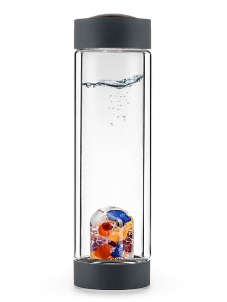 Via Heat Ayurveda Insulated Crystal Infustion Bottle