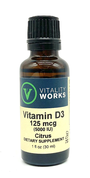 Vitamin D3 (5000 IU), 1oz, Citrus Flavor