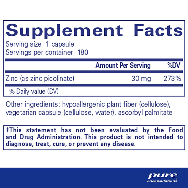 Zinc 30 (180 capsules) - Image 2