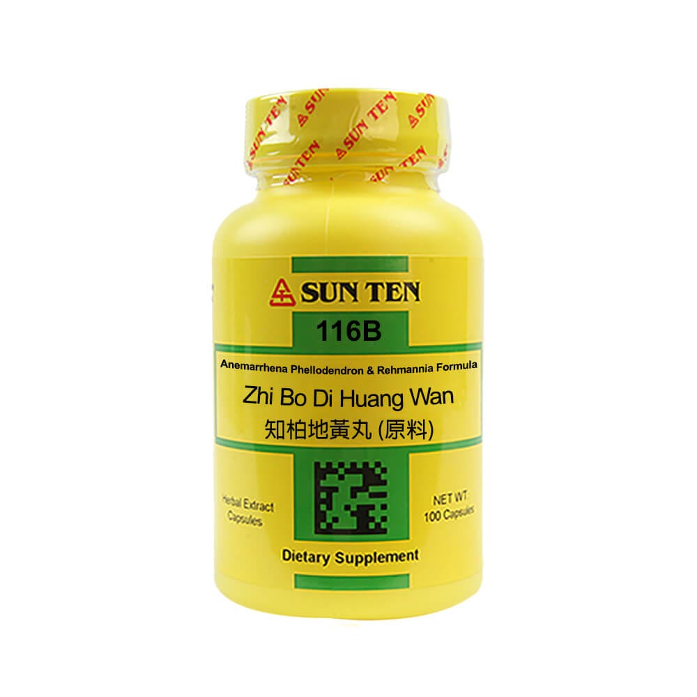 Sun Ten Anemarrhena -  Phellodendron & Rehmannia Formula 116B  - 100 Capsules