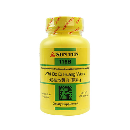 Sun Ten Anemarrhena -  Phellodendron & Rehmannia Formula 116B  - 100 Capsules